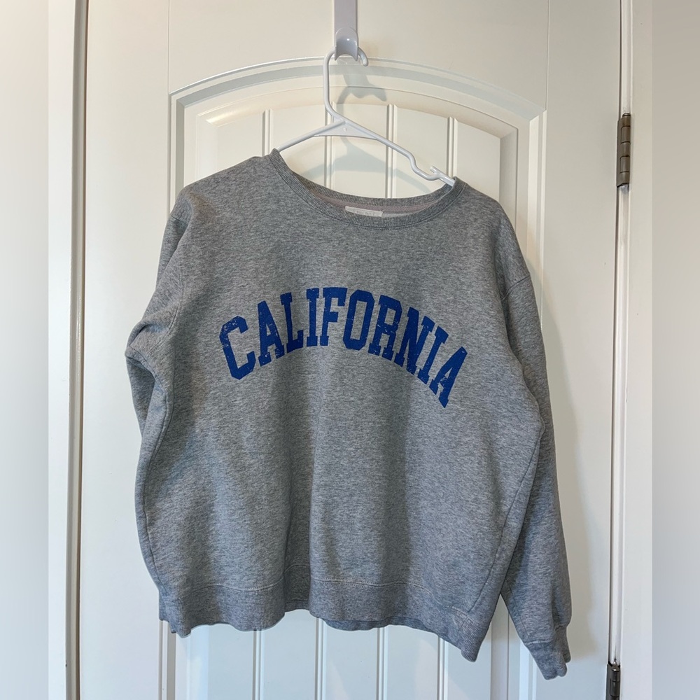 gray california crewneck
